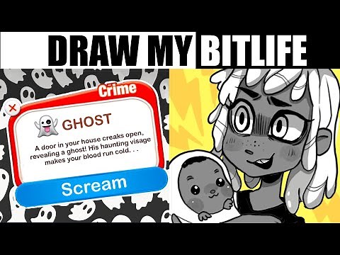 DRAW MY BITLIFE [illustrating a text based game]