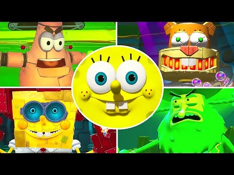 SpongeBob Battle for Bikini Bottom Rehydrated - All Bosses