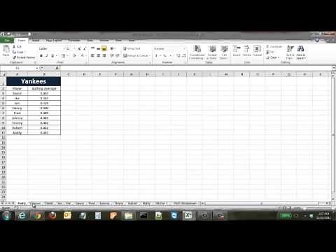 Managing Tabs in Excel