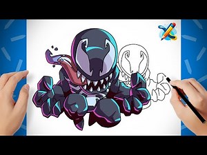 How to Draw Chibi Venom – Satisfying Drawing Process