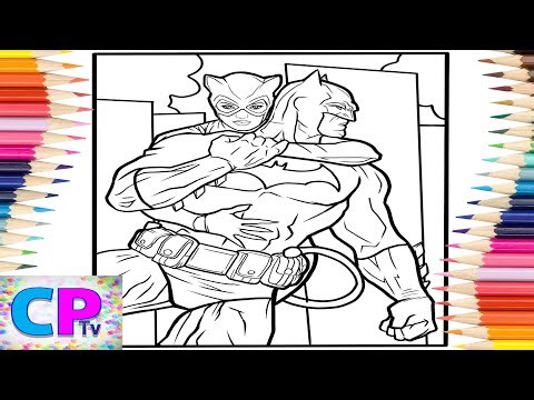 Batman and Catwoman Coloring Pages/Superheroes on IPad/‪@coloringpagestv‬ Unknown Brain - Inspiration