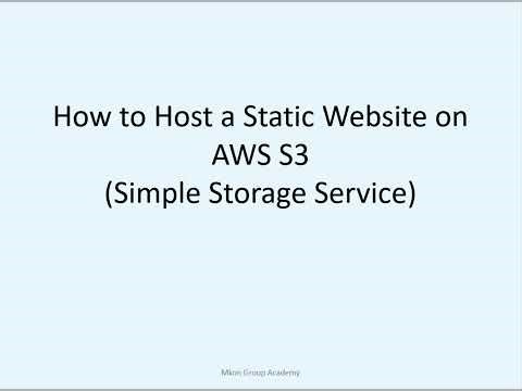 Host a Static website on AWS S3
