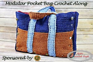 Free Crochet Reversible Tote Bag Pattern with Pockets - Easy Single Crochet Bag