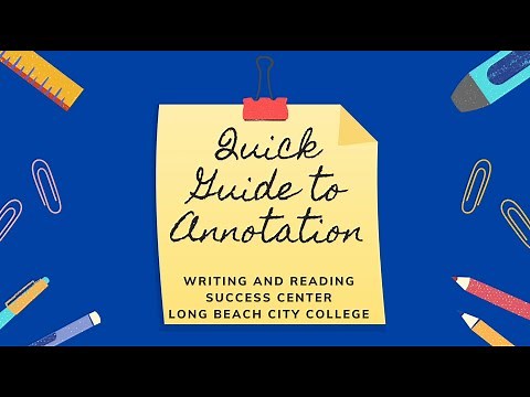 How to Annotate an Article
