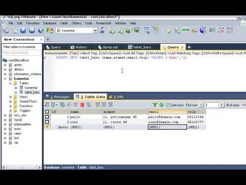 tutorial cara menggunakan sqlyog untuk mengedit database dengan mudah