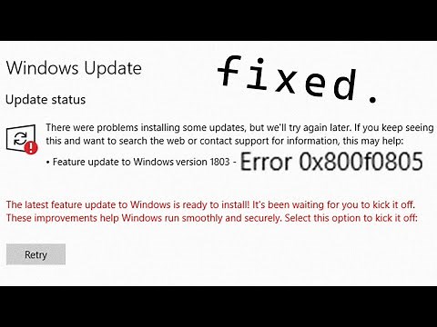 How to Fix Update Error 0x800f0805 on Windows 10/11