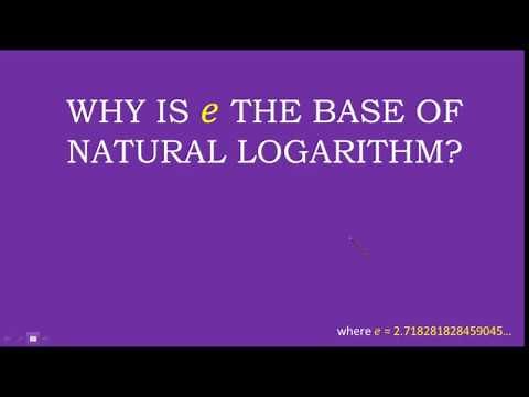 Why is e (or 2.718... )the base of natural logarithm
