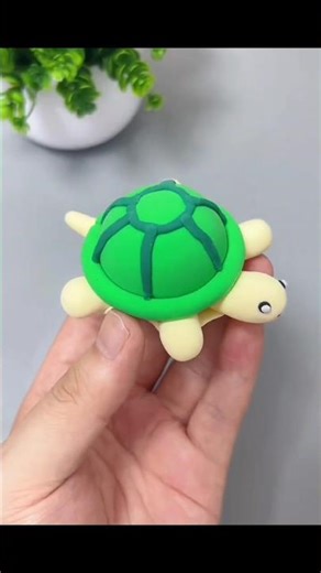 DIY - How to make " Turtle"🐢 with Clay #diy #clay #shorts