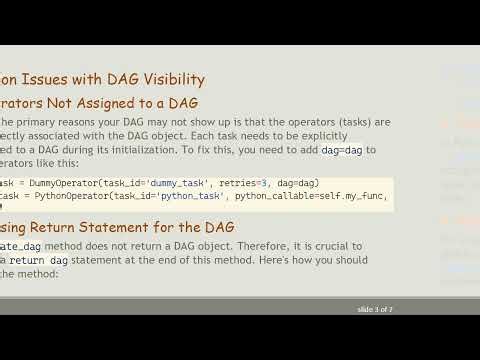 Solving the Problem of DAG Not Visible in Airflow UI