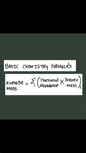 Average Atomic Mass Formula Explained (With Diagram) | Chemistry Basics