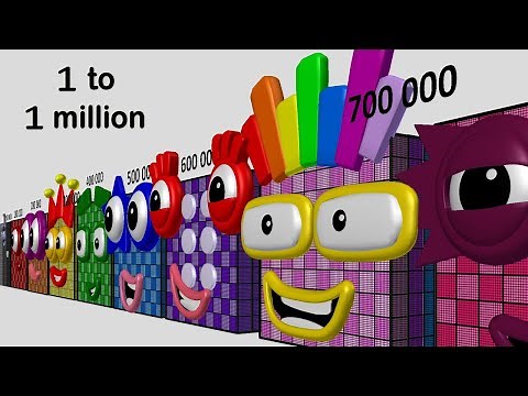 Numberblocks from 1 to 1,000,000. Fan-made #Numberblocks