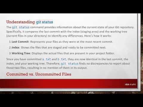 Understanding Git Status: Why Committed Files Don't Show Up in Your Local Repo