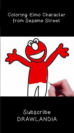 Coloring Fun with Elmo from Sesame Street | Educational Kids' Art Activity