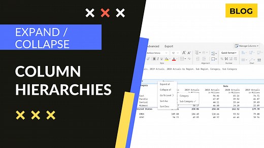 Expand/collapse column hierarchy in Power BI