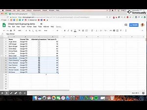 Grouping in Google Sheets