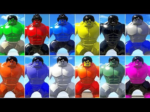 All Hulk COLORS in LEGO VideoGames