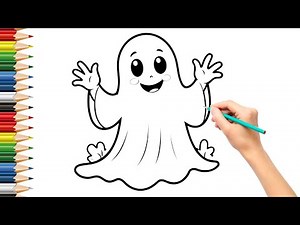 How to Draw a Ghost Easy Step-by-step | Ghost Drawing tutorial for kids