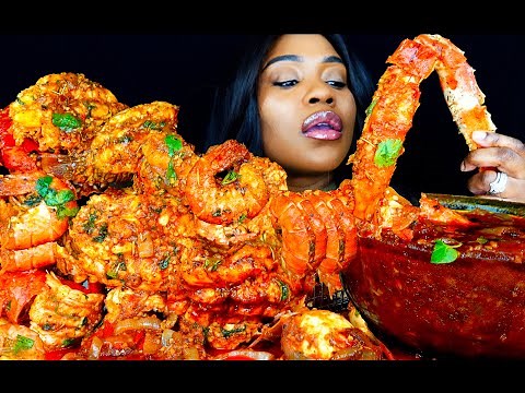KING CRAB SEAFOOD BOIL MUKBANG | SEAFOOD | MUKBANG | DESHELLED LOBSTER | SEAFOOD BOIL | ASMR EATING