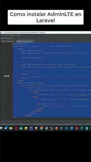 05 Instalación de AdminLTE en el Curso de Sistema de Ventas con LARAVEL (PHP - MySql) FullStack