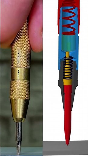 Automatic Center Punch Mechanism | How It Works in 3D Animation #mechanic #mechanism #machine