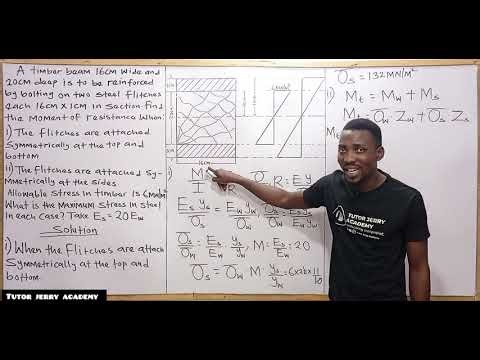 Flitched Beam – Problem 4 | Moment of Resistance & Maximum Stress in Steel | SOM / Solid Mechanics