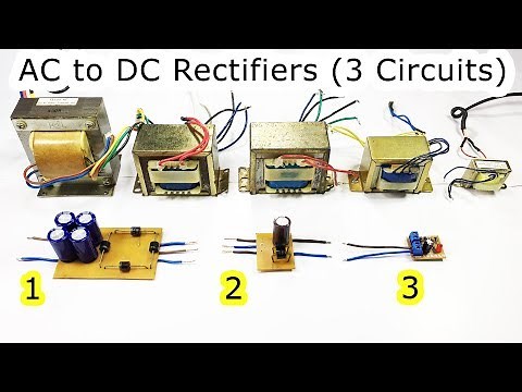 AC to DC using Bridge diode and Capacitor /Half wave/Full wave Bridge Rectifier/12V Center tapped