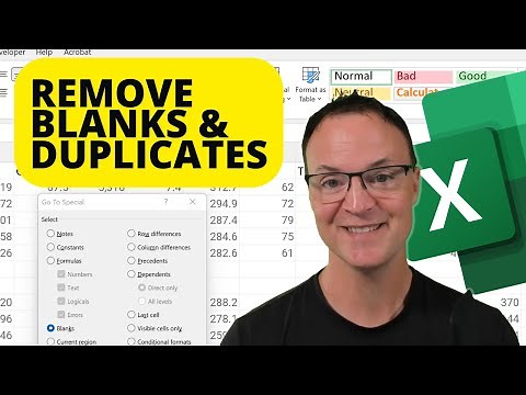 Quickly Remove Blanks and Duplicates in Microsoft Excel