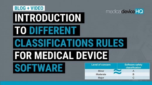 Different classifications rules for medical device software - An introduction