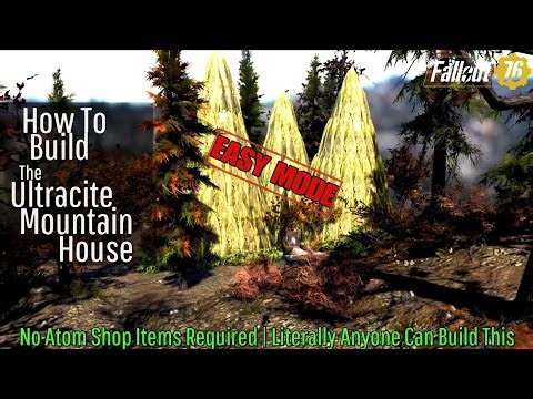 Fallout 76 Camp Tutorial | How To Build The Ultracite Mountain House | Easy // Beginner // Custom