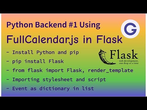 Using FullCalendar.js in Flask - Python Backend #1