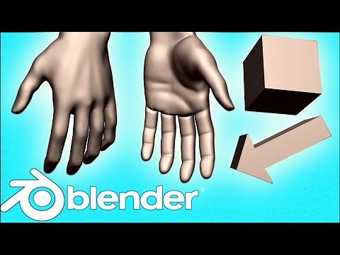 Blender Tutorial, Hand sculpting for beginners, how to sculpt hands with explanations