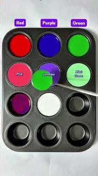 White + Red Purple and Green #colormixing #satisfying