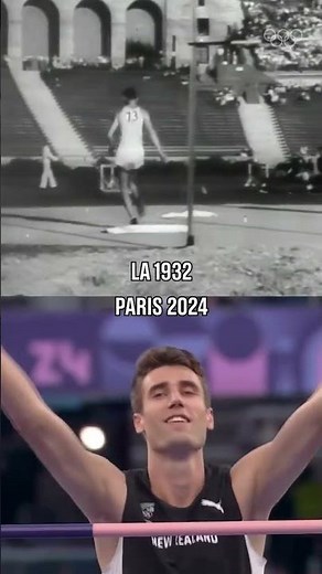 Leaps through time! 😍⏳ High jumping 1932 ➡️ 2024! #Olympics