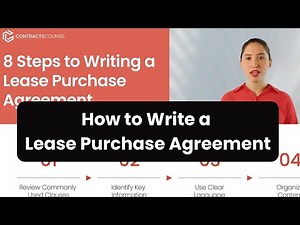 How to Write a Lease Purchase Agreement [8 EASY steps]
