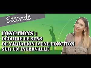 Fonctions - Déduire le sens de variation d'une fonction sur un intervalle