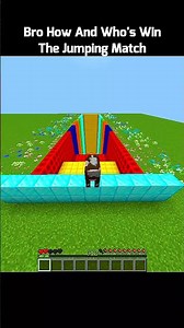 Bro Hpw And Who's Win The Jumping Match #minecraft #trending #gaming #shorts