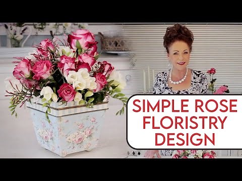 Simple Rose Arrangement Floristry Tutorial