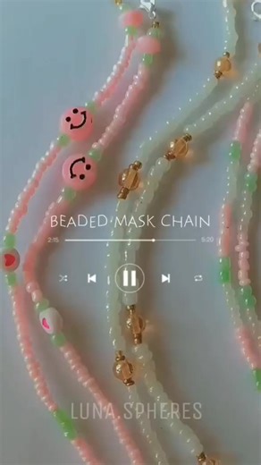 Cute Beaded Mask Chain Available now |luna.spheres| 💌 us #lunaspheres #handmadewithlove #fypシ