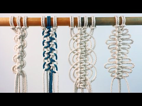 Square Knot Macrame Variations - 4 WAYS! - Macrame for Beginners
