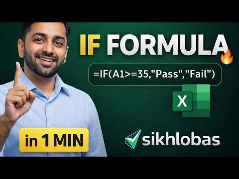 Excel IF Formula in 1 Minute 🔥 Create Conditions FAST | Beginners