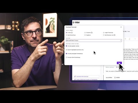 Downloading Transcript Files from Rev
