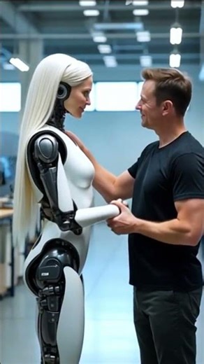 Elon Musk With Humanoid Robot #elonmusk #humanoidrobot