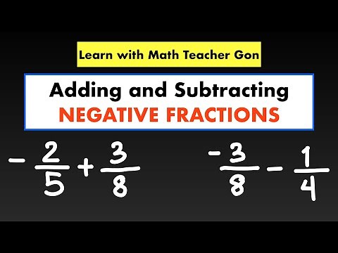 How to Add or Subtract Negative Fractions: NEGATIVE FRACTIONS! Learn How with Math Teacher Gon