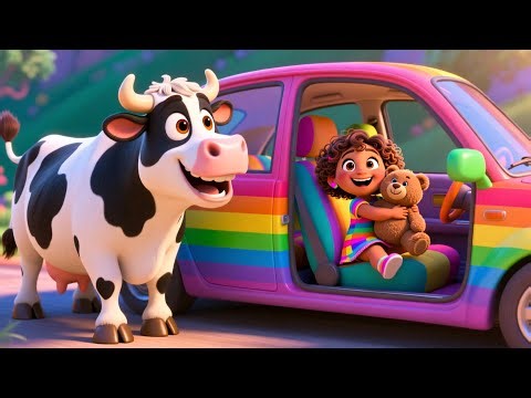 Learning Colors with Cow Car 🚗🐄🌈 | Learn Colors for Kids | Fun Educational Video