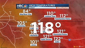 15K views · 97 reactions | Extreme Heat Hits Valley Soon! Much of the Southwest will experience the hottest weather of the year this weekend. The Coachella Valley will see midday temperatures hovering very close to 120° Saturday, Sunday and Monday. Excessive Heat Warnings will be posted for all three days. Here's a sample of Sunday's numbers. More tonight and again tomorrow morning with @JerrySteffen on @NBCPalmSprings! | NBC Palm Springs | Facebook