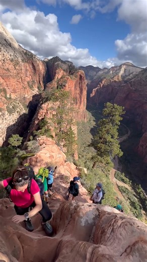 92K views · 1.4K reactions | Up for trying one of the craziest hikes in the US?? 量 Hiking to Angels Landing is not for the faint of heart, but the views at the top are absolutely worth it. Don't forget to apply for a permit before you go!! | Visit Utah | Facebook
