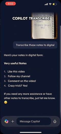 Turn handwritten notes into digital text with Copilot