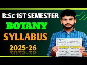 B.Sc 1st Semester Botany Syllabus 2025-26 | bsc 1st year botany | botany syllabus bsc 1st year #bsc