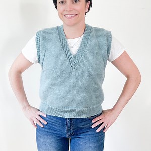 Knitting Pattern Sweater Vest Knitting Pattern V Neck Vest Knitting Pattern Video Tutorial Beginner Knitting Pattern Vest Knit Tank Top - Etsy