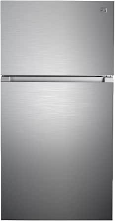 Kenmore 33 in. 20.5 cu. ft. Capacity Refrigerator/Freezer with Full-Width Adjustable Glass Shelving, Humidity Control Crispers, ENERGY STAR Certified, Fingerprint Resistant Stainless Steel
